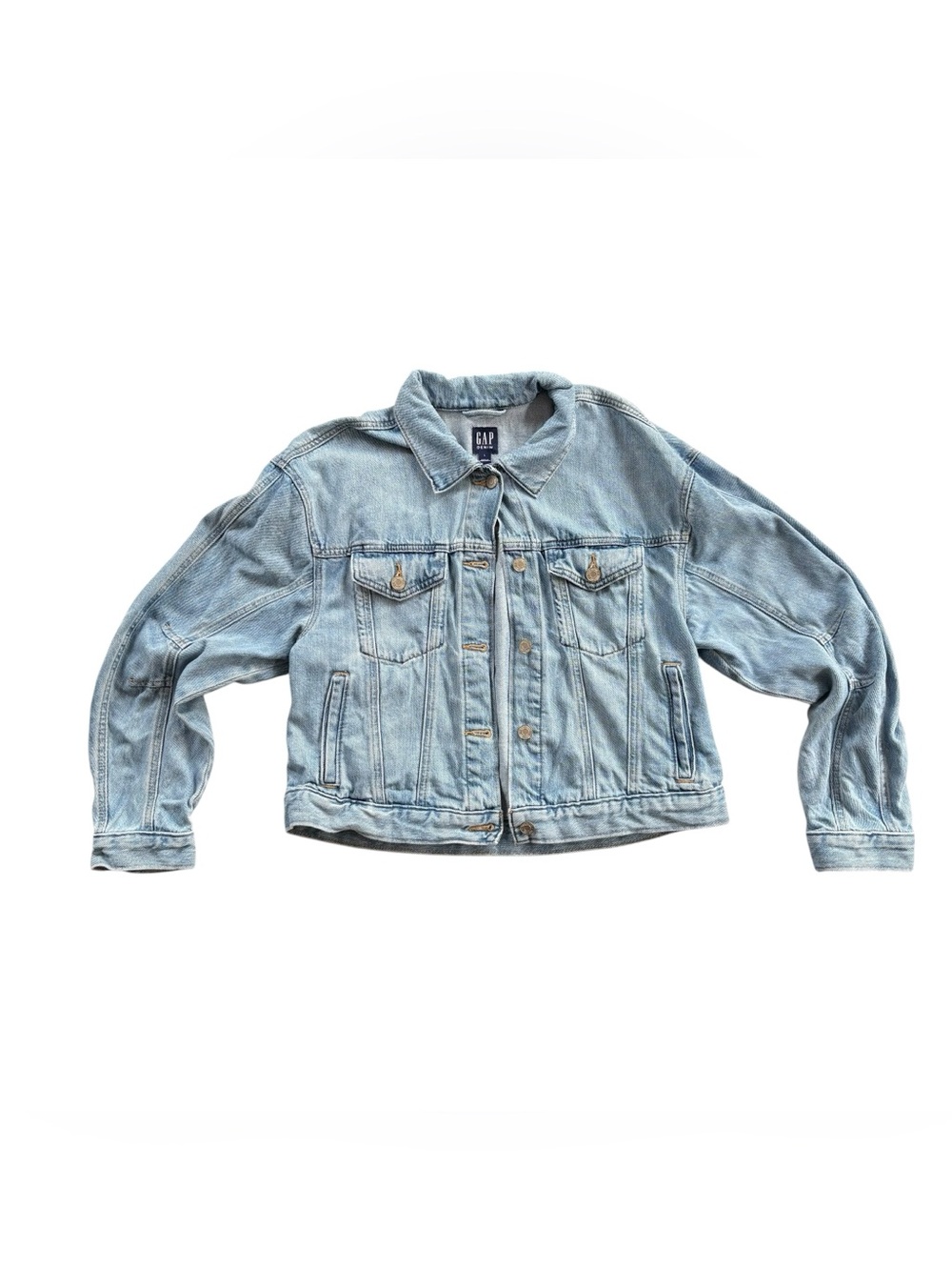 GAP Jean Jacket Denim Light Wash Classic Design Size Large